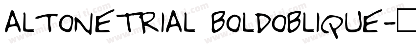 altoneTrial boldoblique字体转换